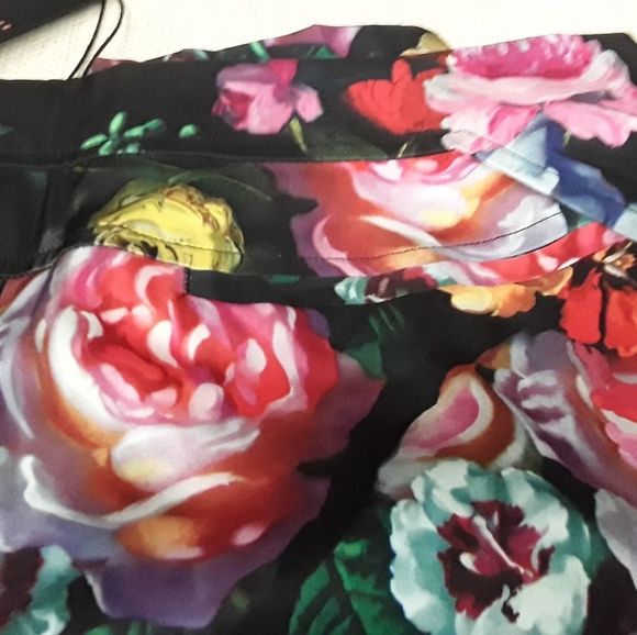 Ted Baker Boho floral oil painting pants NWT Sz 4 - Picture 4 of 8
